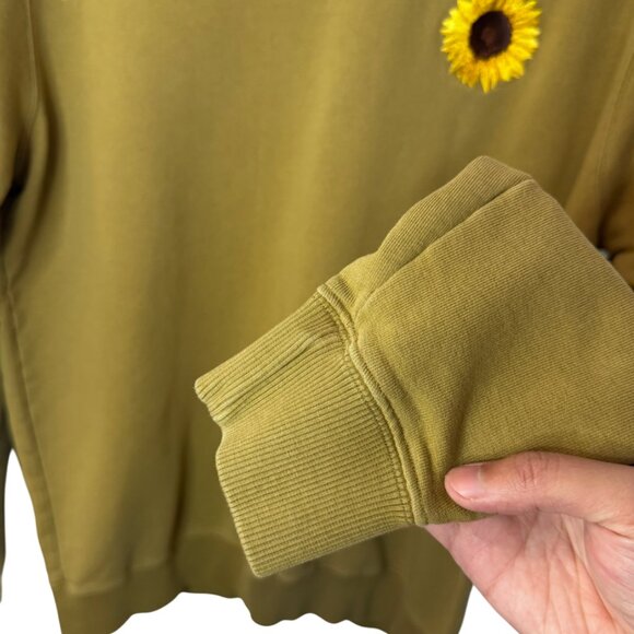 Foret brown sunflower design long sleeve crew neck sweatshirt size L - Picture 7 of 10